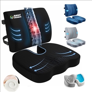 Seat Cushion and Lumbar Support Pillow for Office Chair